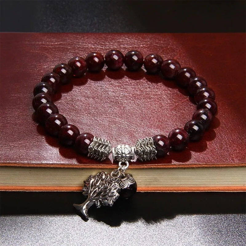 Natural Tiger Eye Stone Tree of Life Bracelets