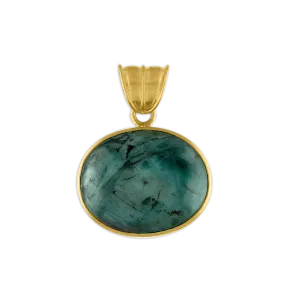 Opaque Emerald Oval Pendant