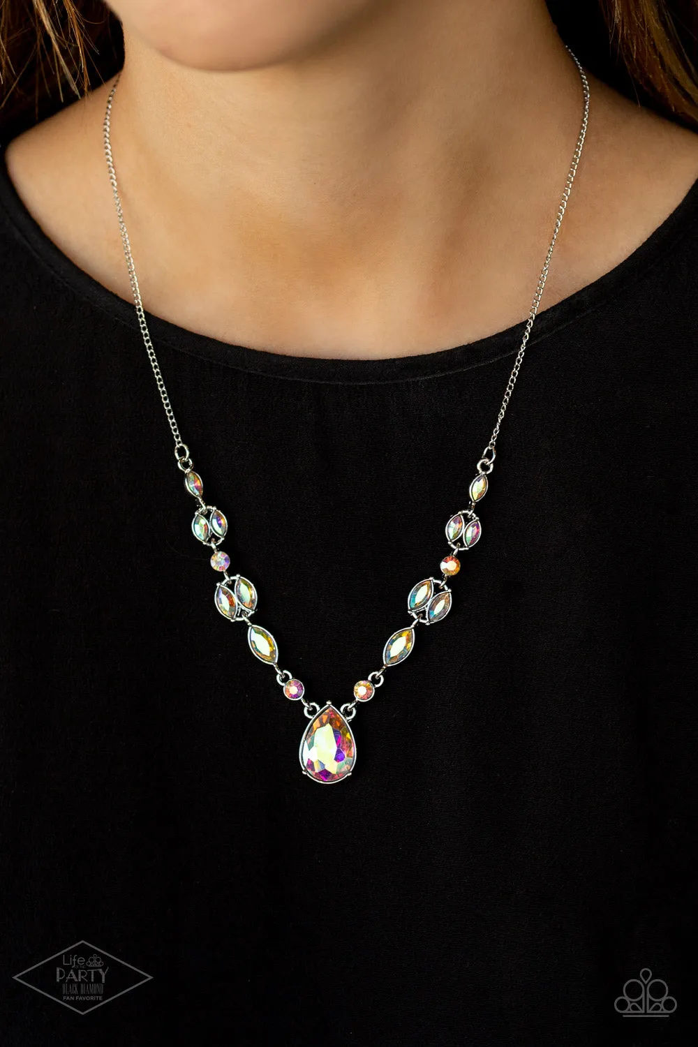 Paparazzi Necklace ~ Royal Rendezvous - Multi Iridescent Necklace