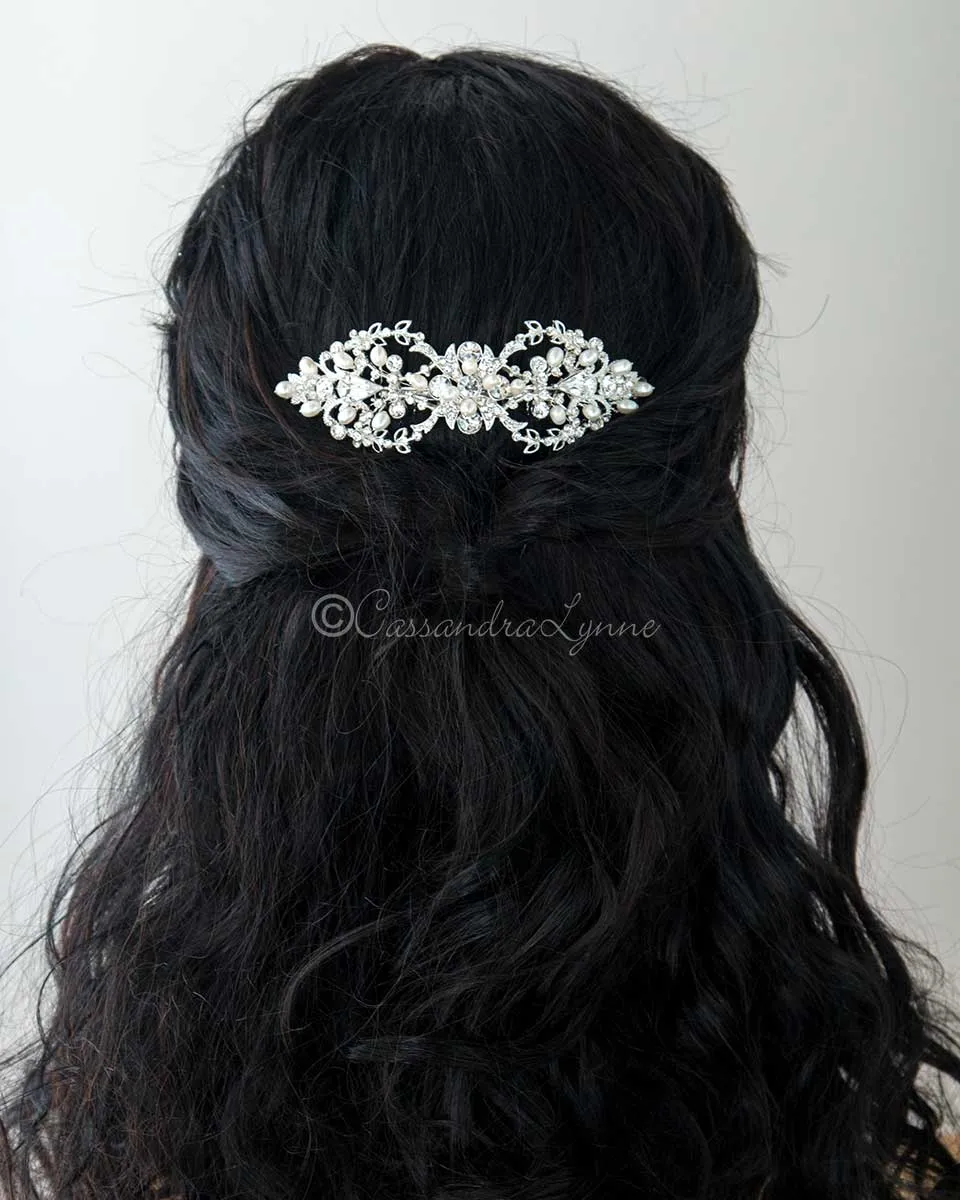 Pearl and Rhinestone Wedding Hair Comb