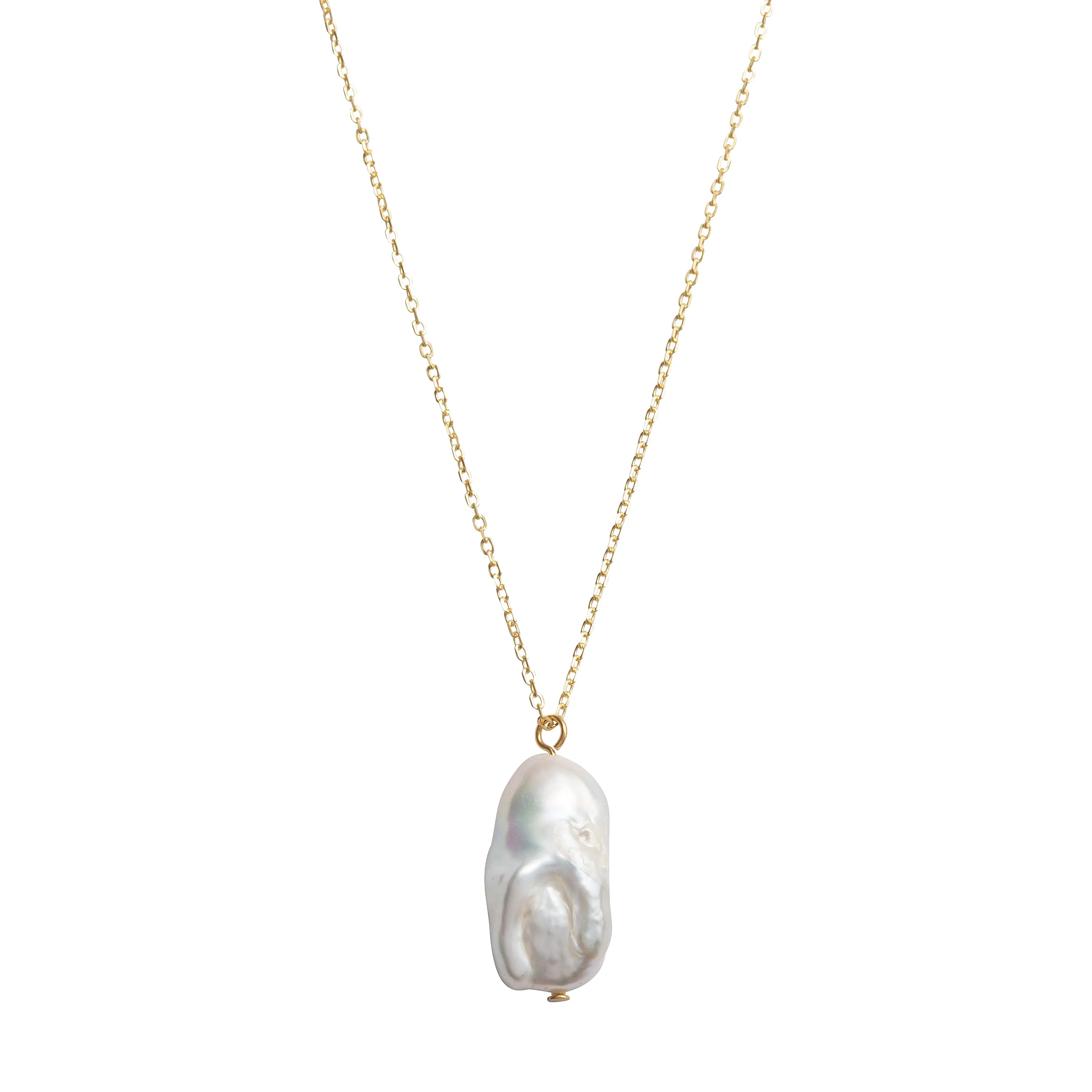 Pearl Drop Necklace in Gold