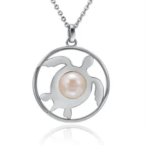 Pearl Honu Medallion Pendant