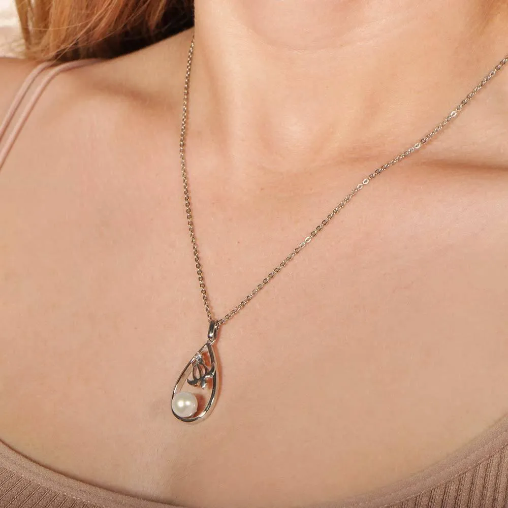 Pearl Honu Teardrop Pendant