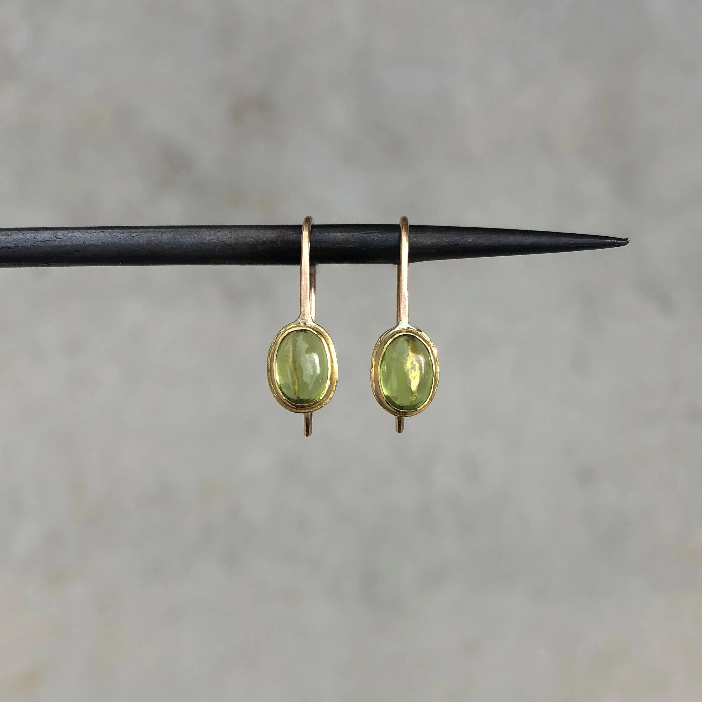 Peridot Gem Drop Earrings