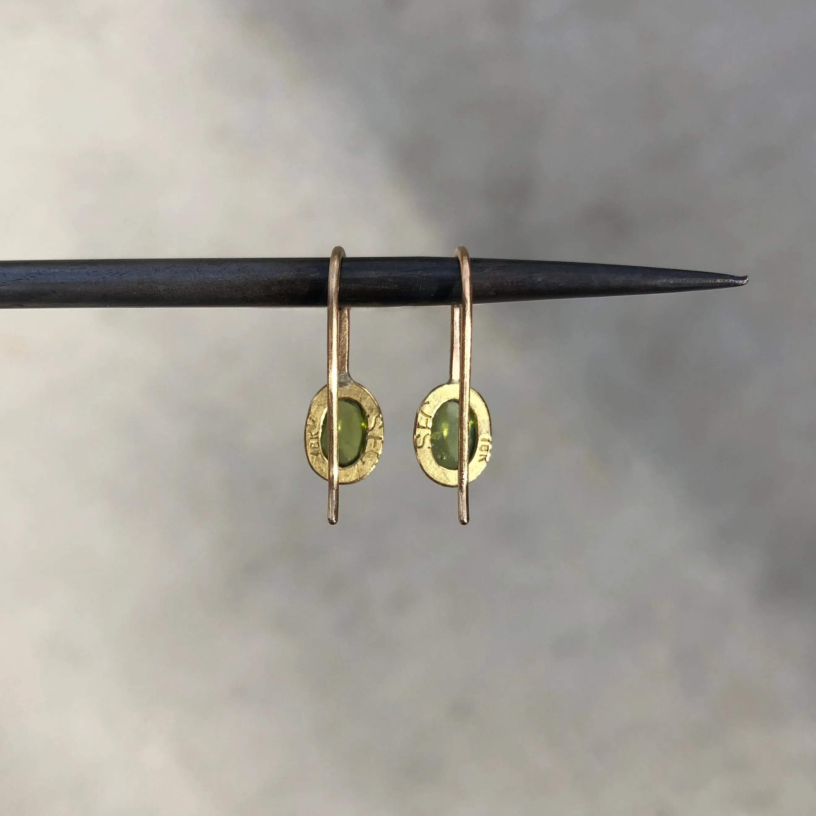 Peridot Gem Drop Earrings