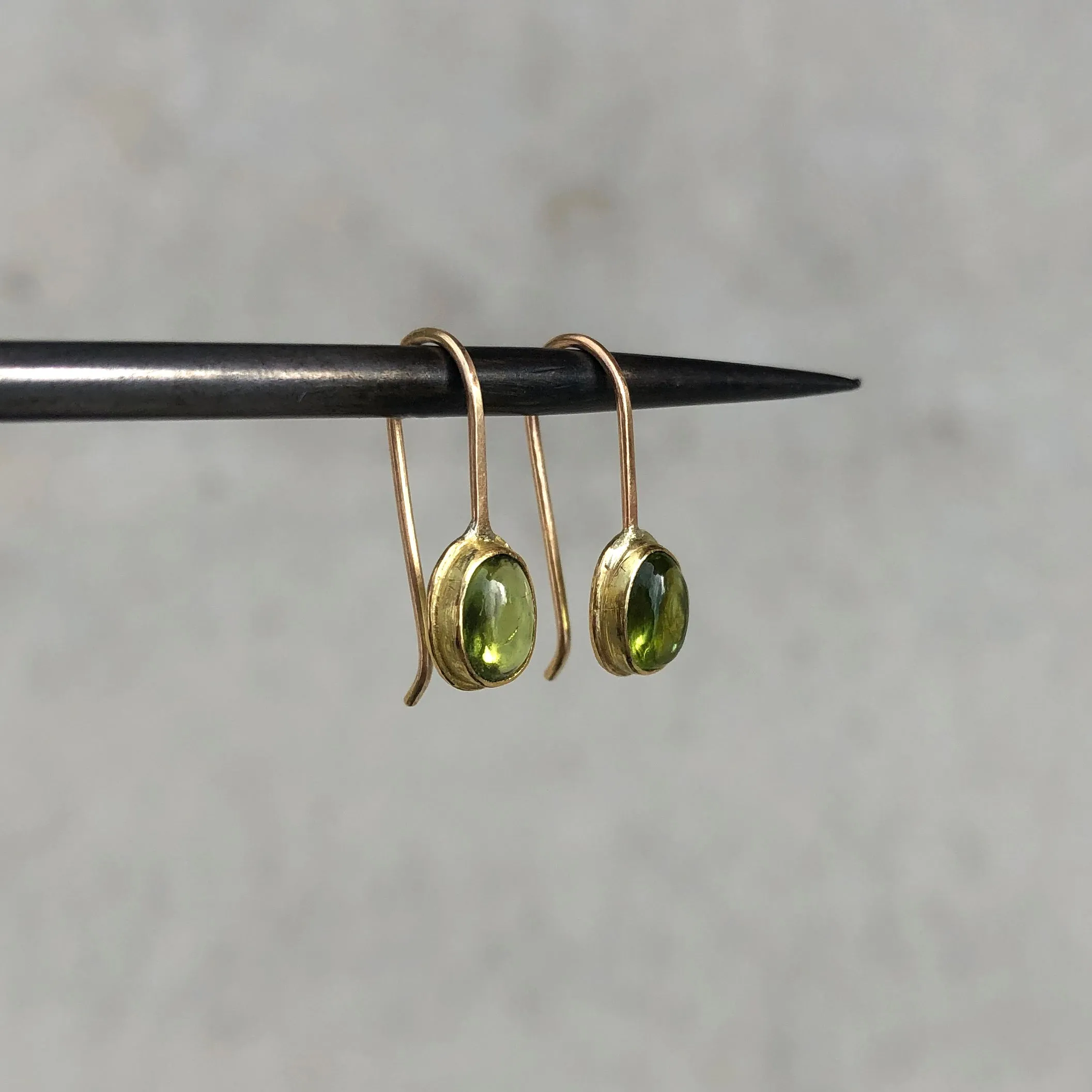 Peridot Gem Drop Earrings