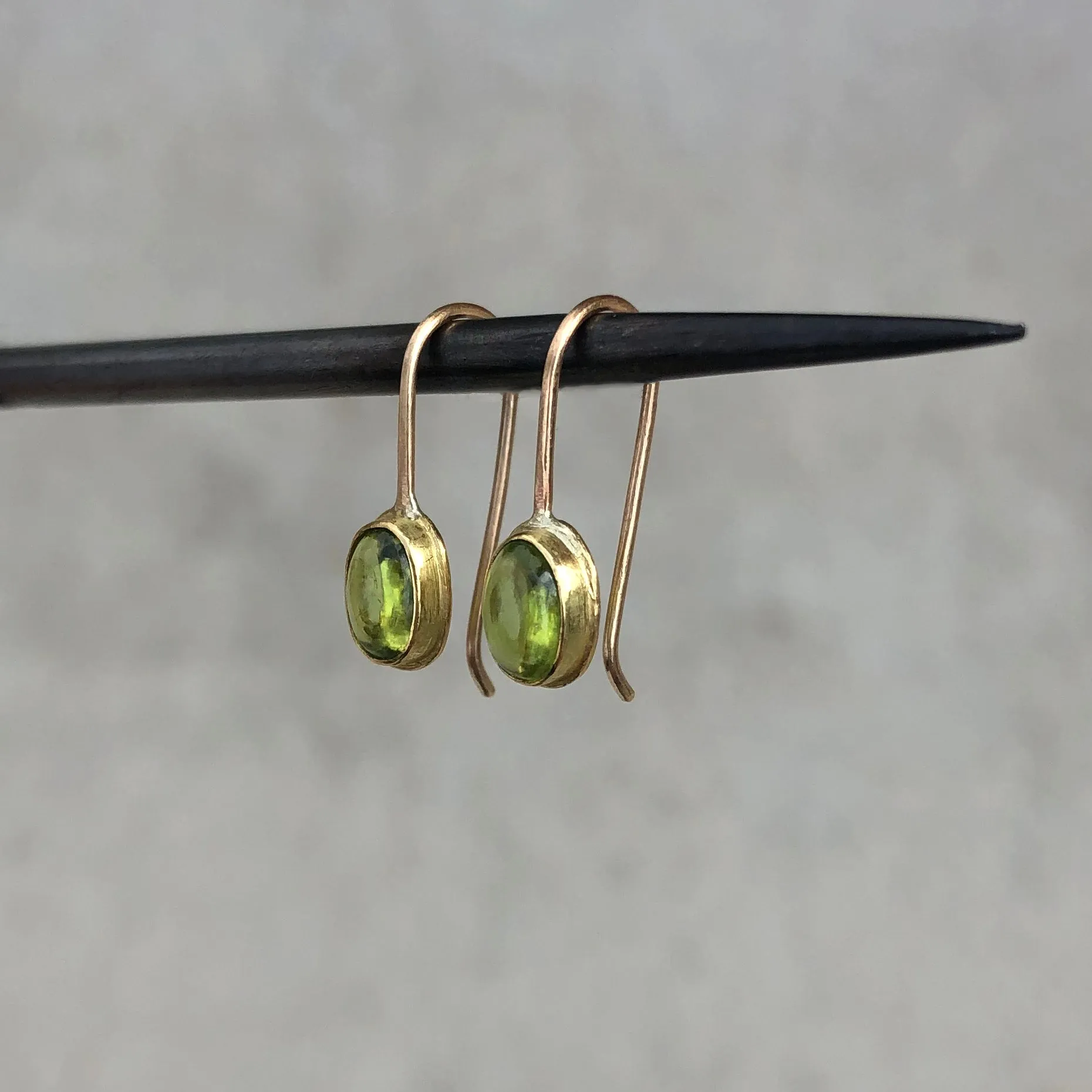 Peridot Gem Drop Earrings