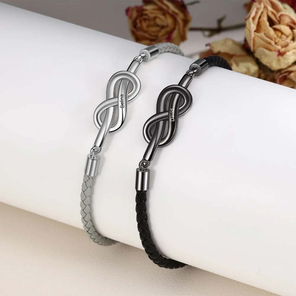 Personalized Infinity Couple Bracelets For Women & Men