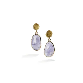 Petal Drop Tanzanite Earrings