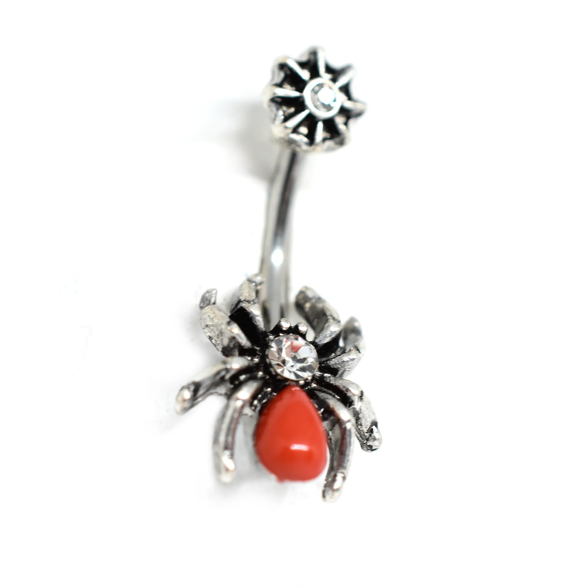 Red Spider Belly Ring