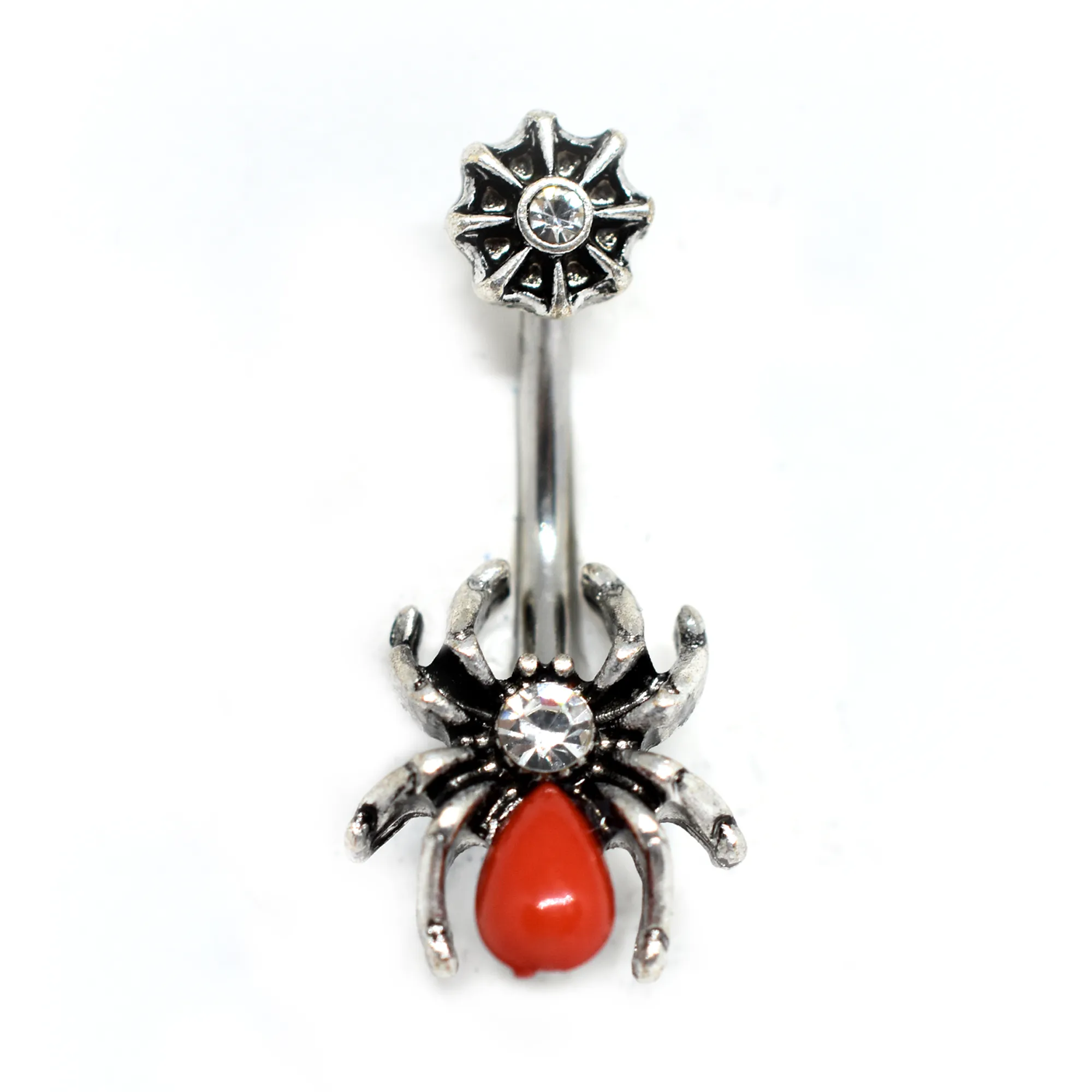 Red Spider Belly Ring