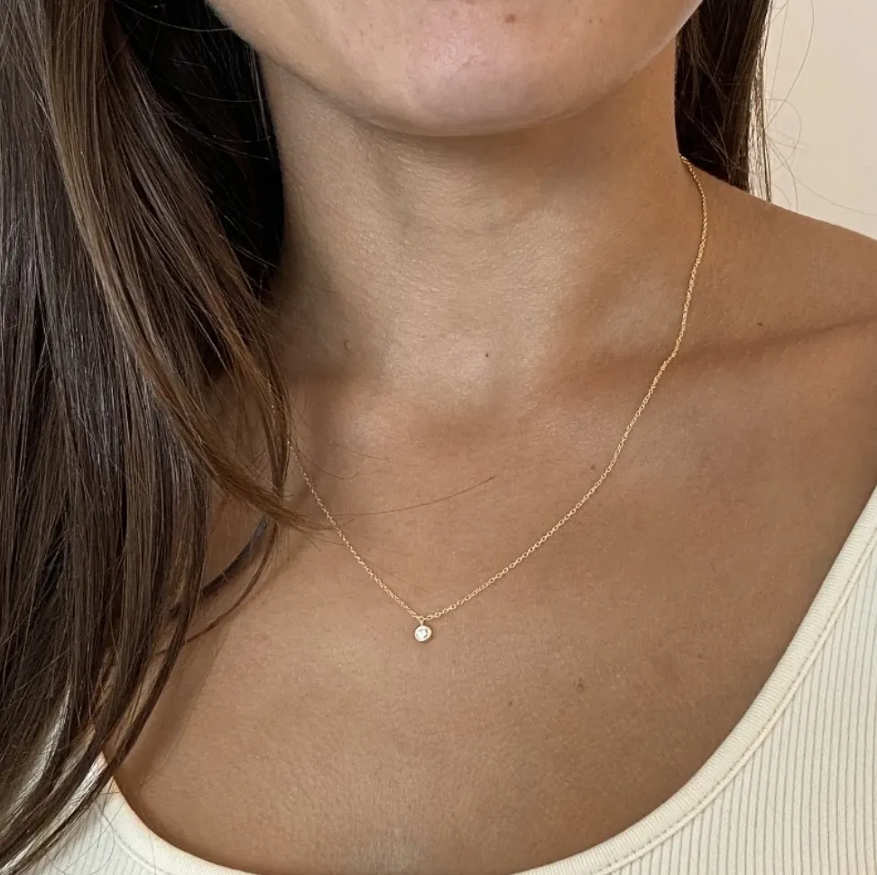 Round Diamond Pendant Necklace