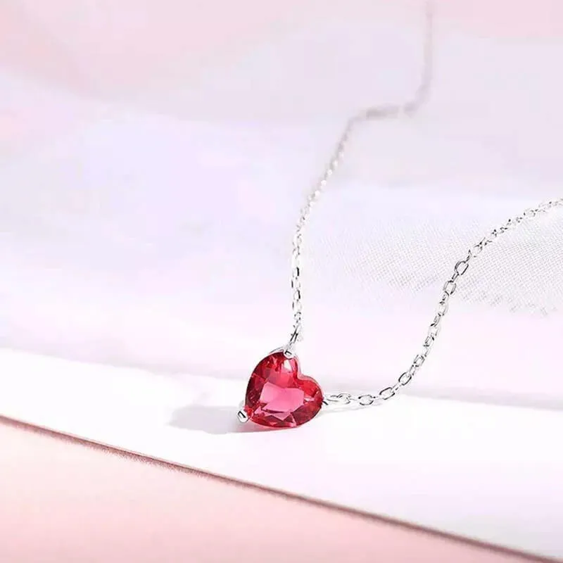 Ruby Love Pendant Necklace