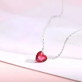 Ruby Love Pendant Necklace