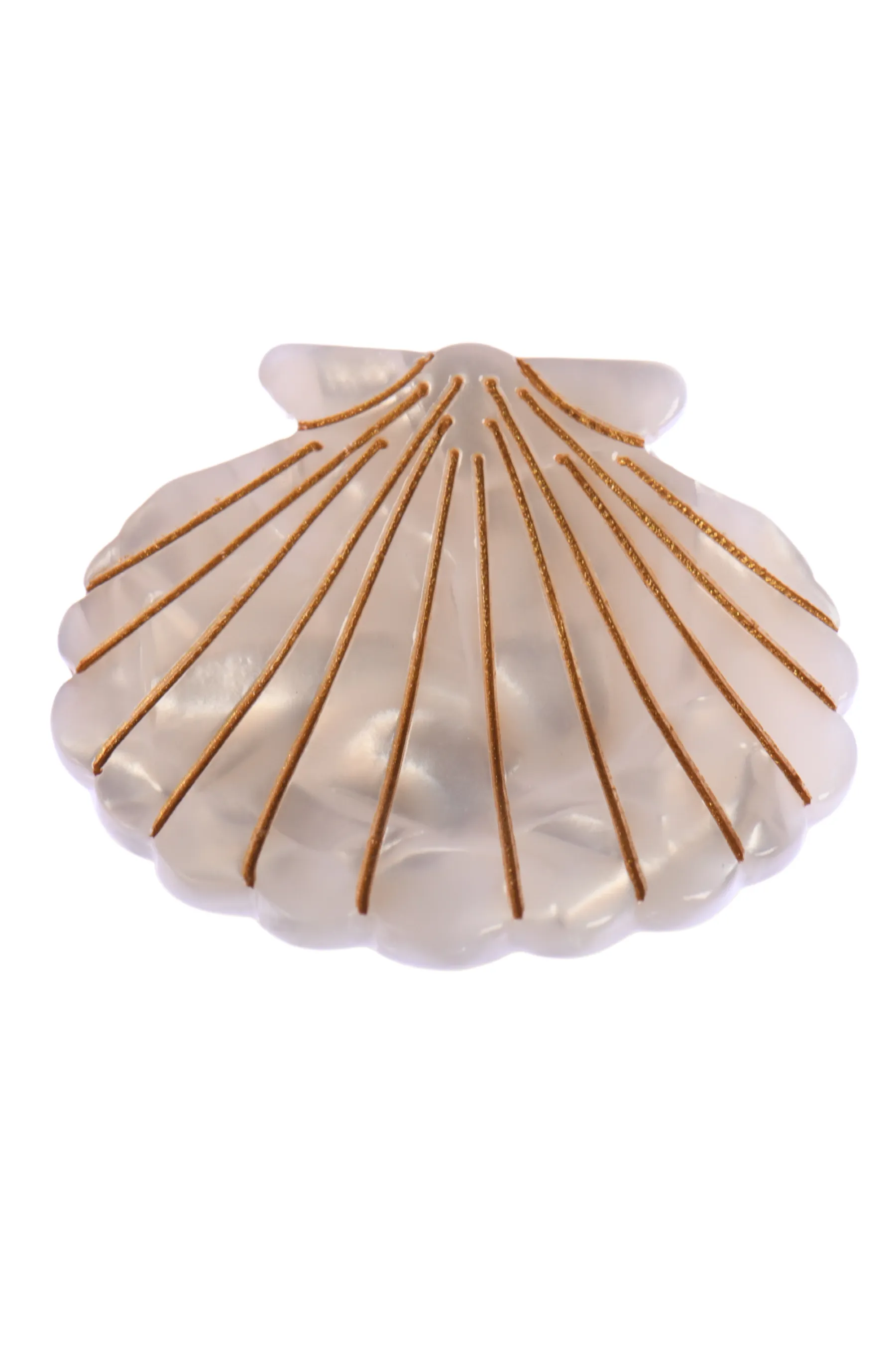 Shell Hair Clip / Pearl White