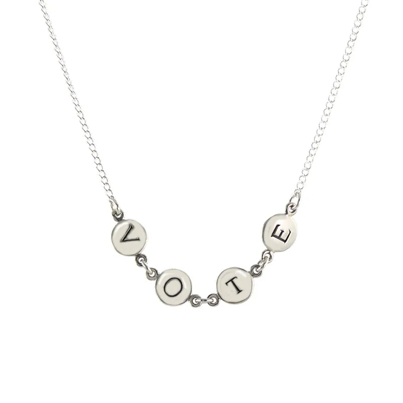 Silver VOTE Necklace