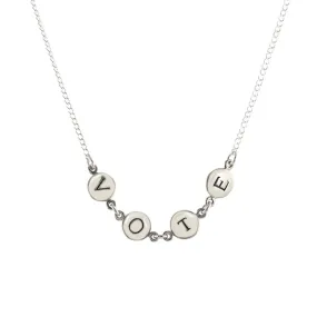 Silver VOTE Necklace