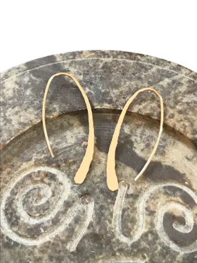 Sleek Hammered Ear Threads