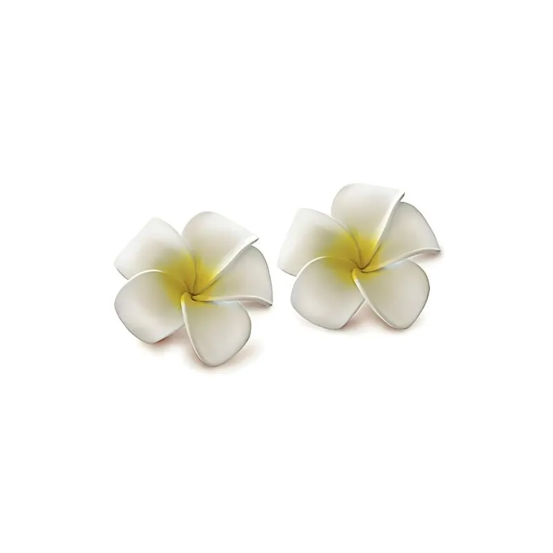 Small Plumeria Hair Clips