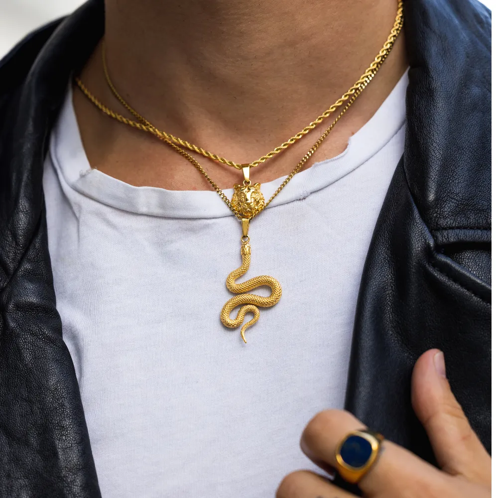 Snake Pendant - Gold