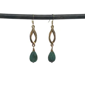 Spiral drop earrings - apatite