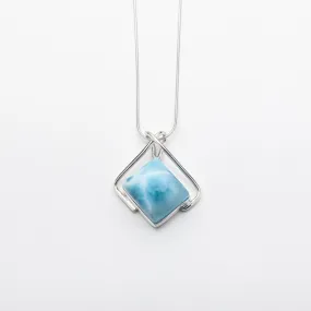 Square Larimar Pendant Mariel