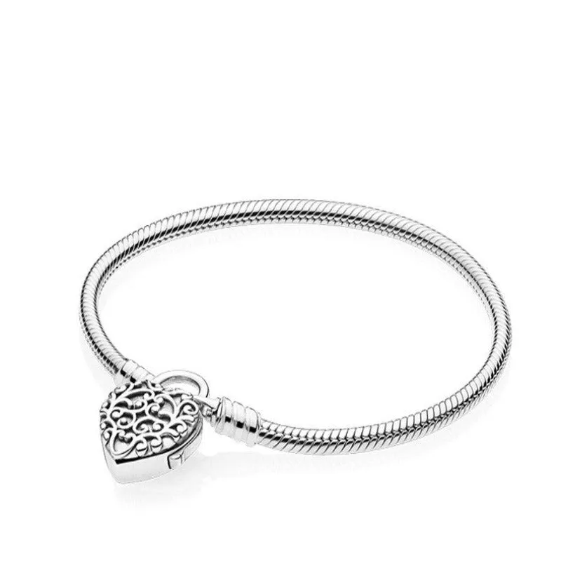 Sterling Charm Wavy Slider Bracelets