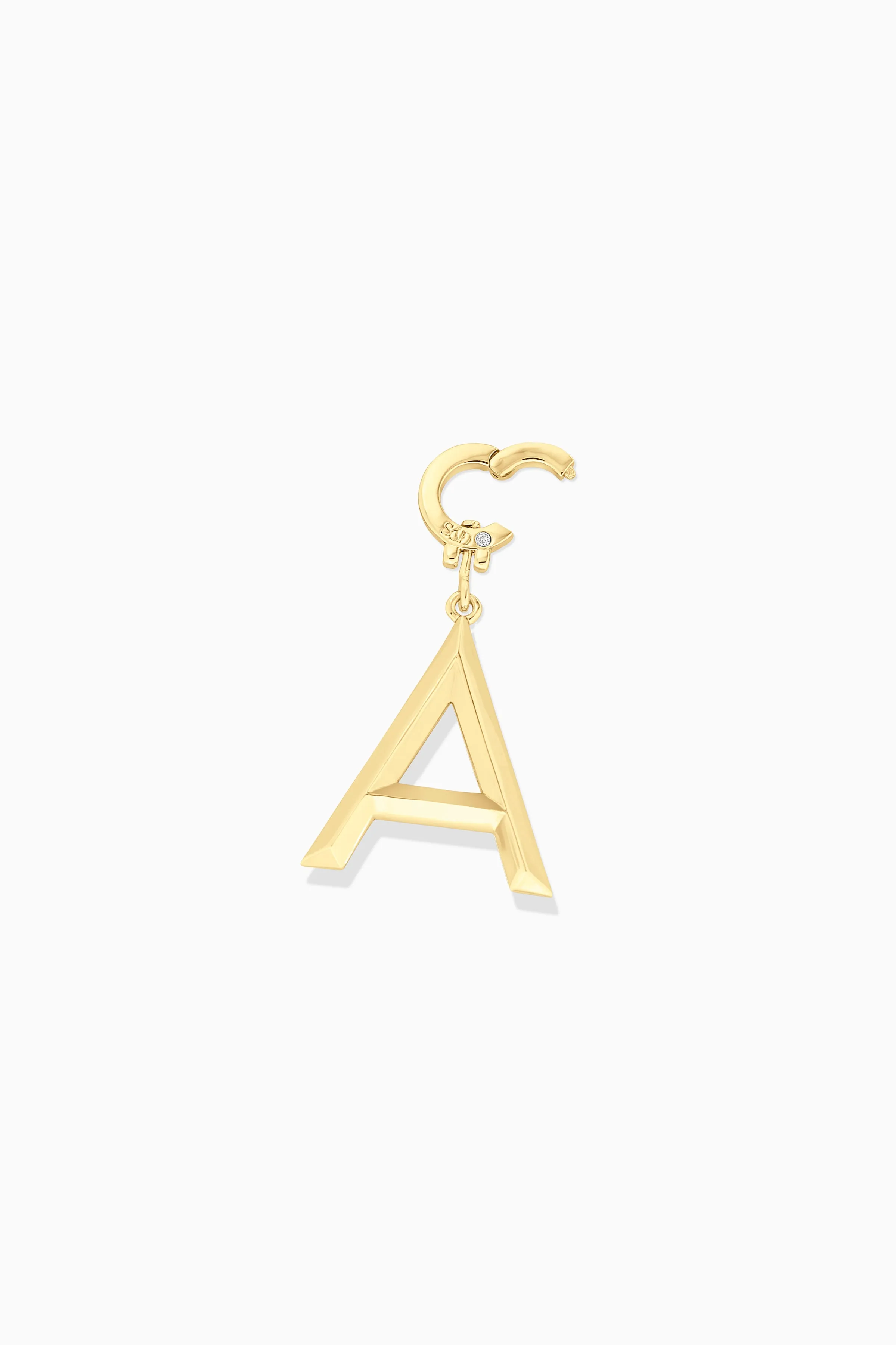 Tatum Clip On Grand Beveled Alphabet Charms