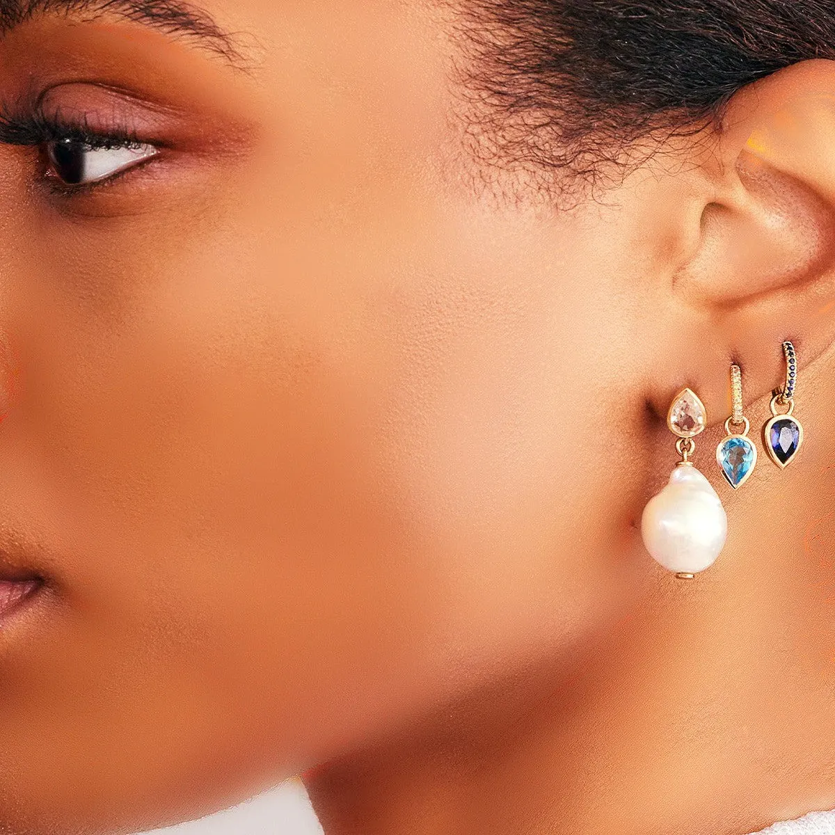 Tear Pearl Drop Earrings