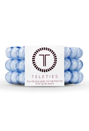 TELETIES Large Hair Ties - Washed Denim