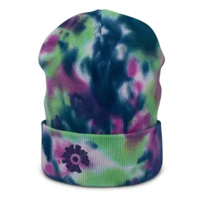 Tie-dye logo beanie