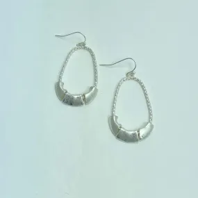 Twisted Silver Drop Earrings