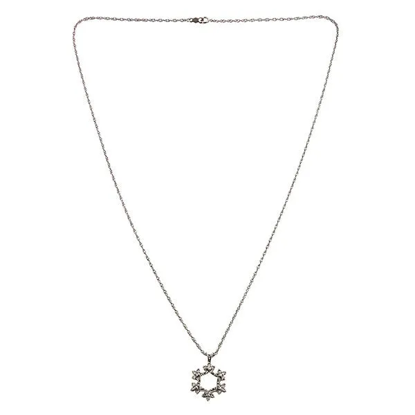 Vintage Diamond Snowflake Pendant