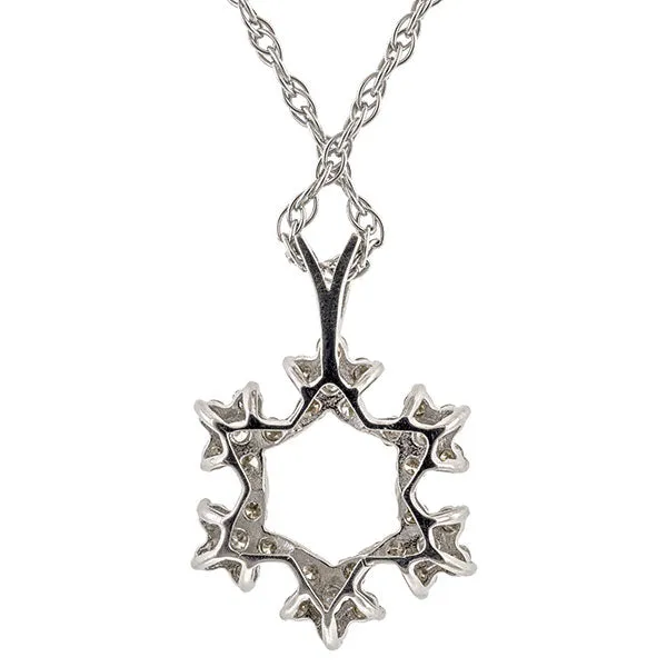 Vintage Diamond Snowflake Pendant