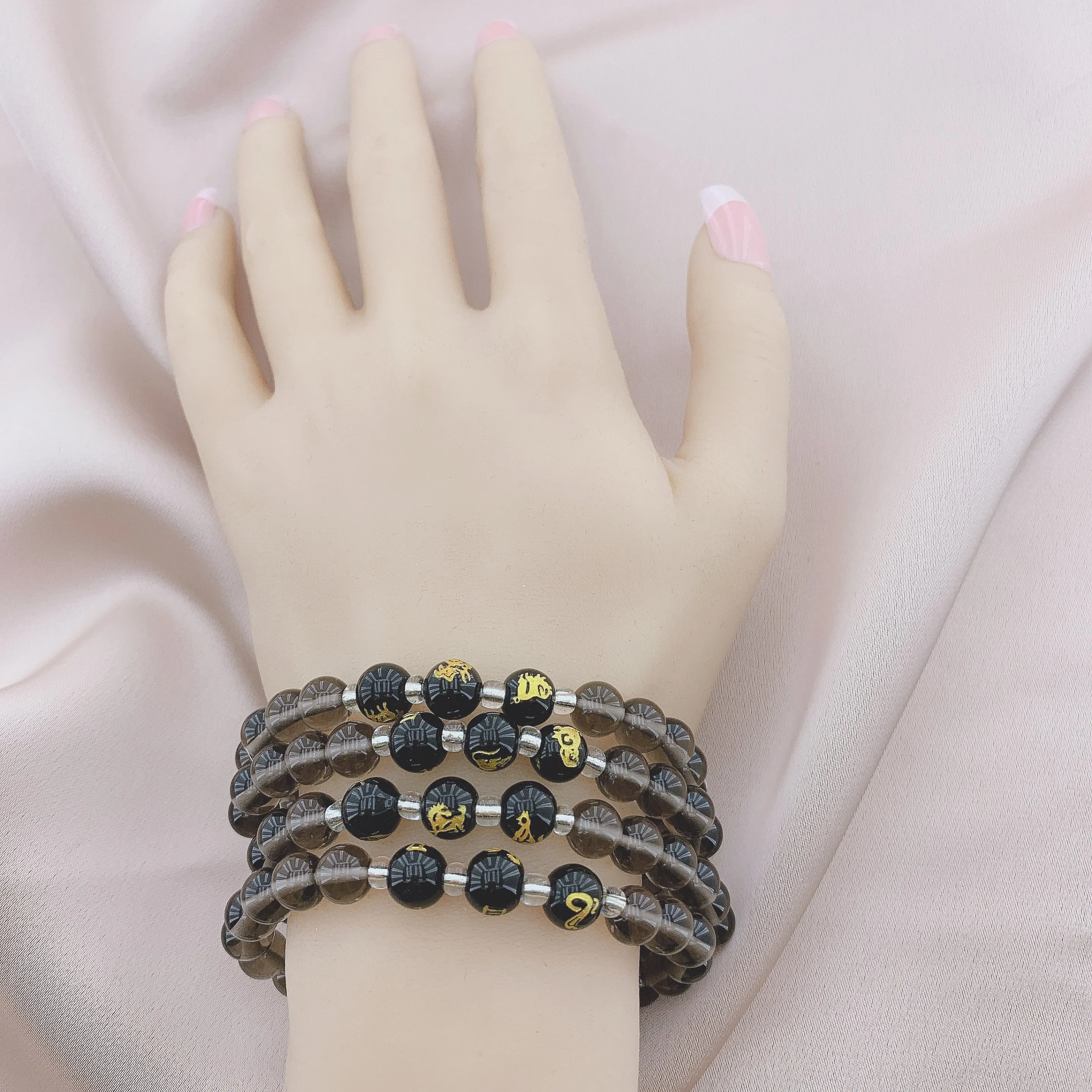 Women's Fashion Tea-coloured Crystal Beads Gemstone Bracelets