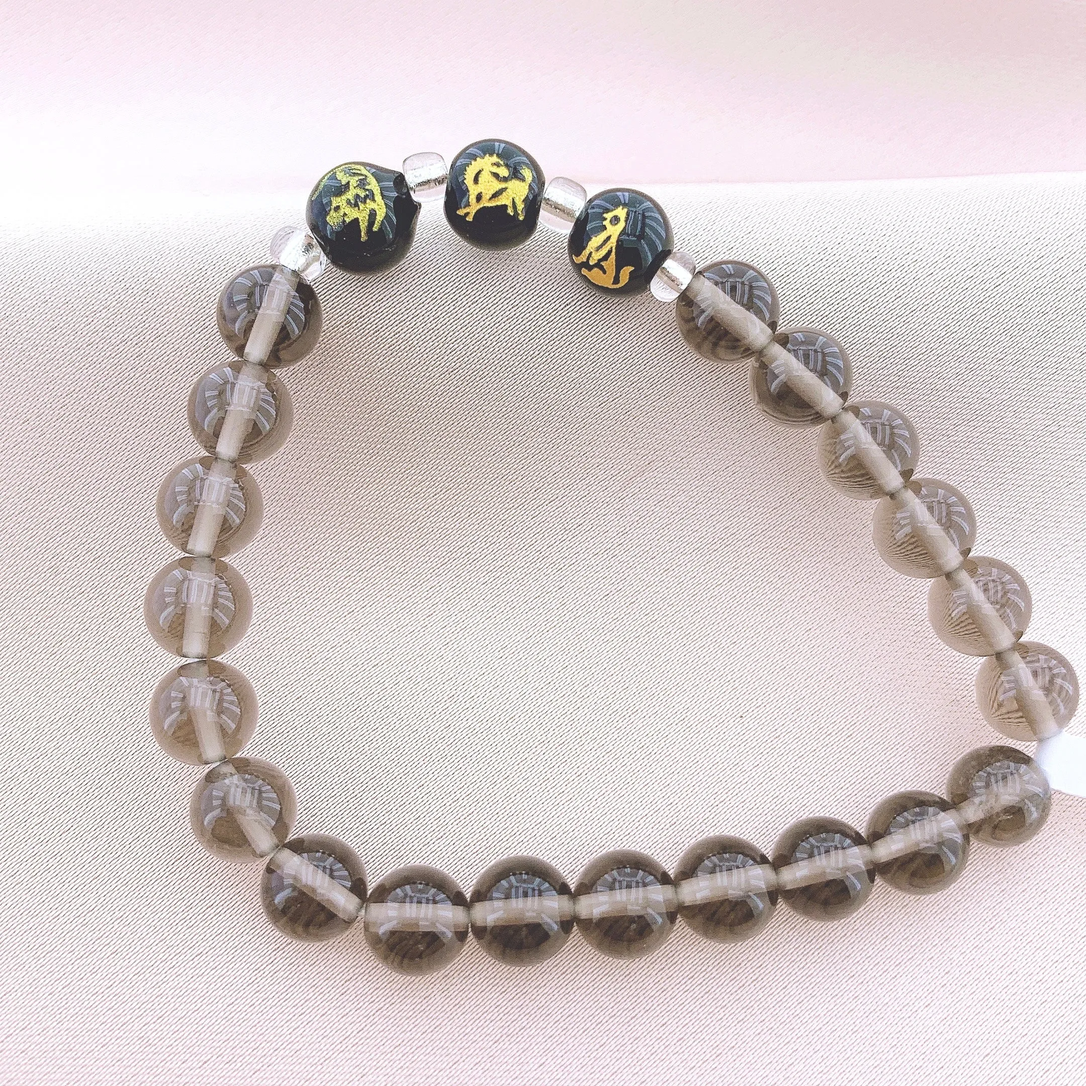 Women's Fashion Tea-coloured Crystal Beads Gemstone Bracelets