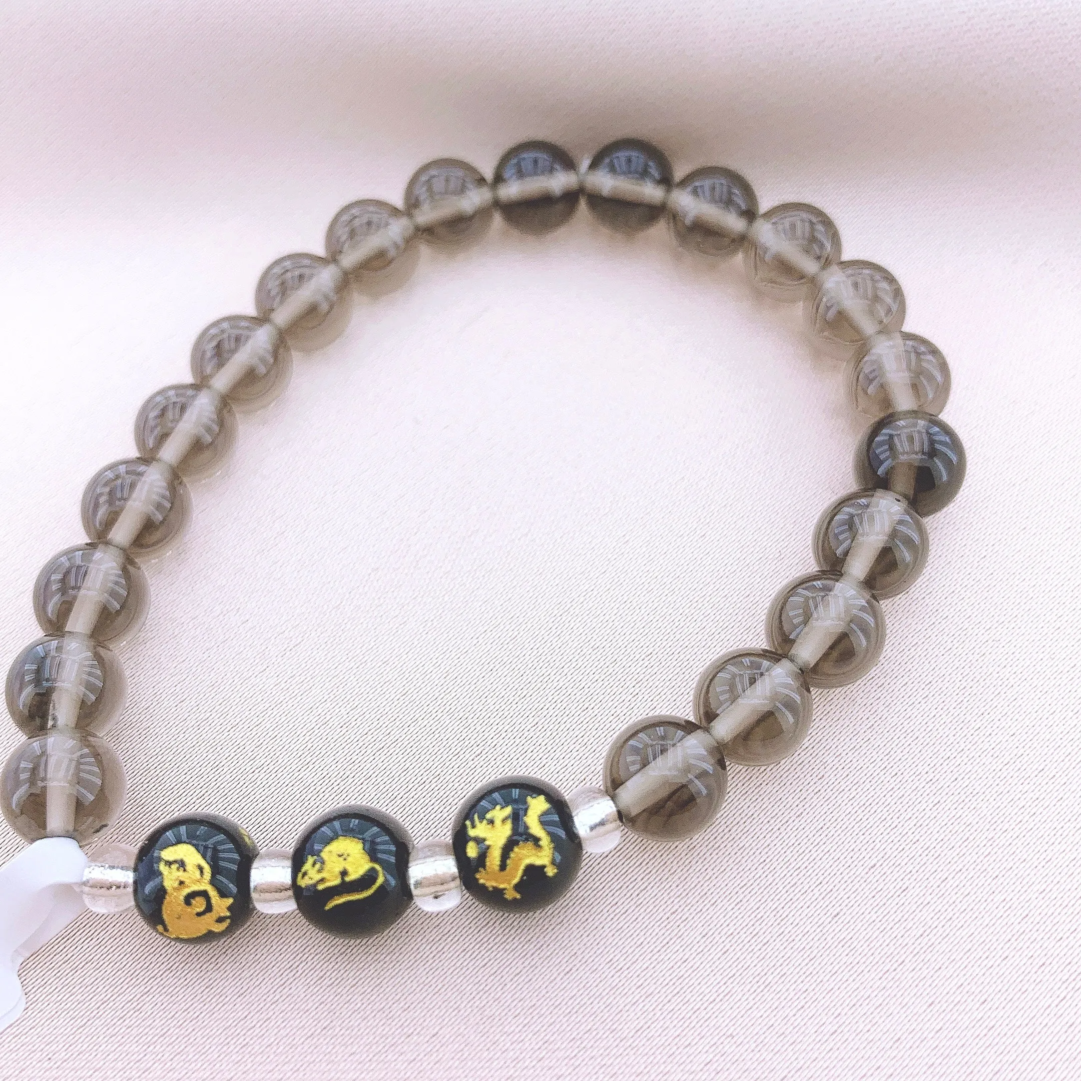 Women's Fashion Tea-coloured Crystal Beads Gemstone Bracelets