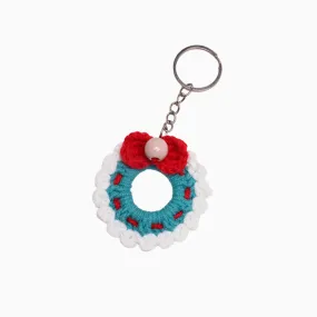 Wreath Bow Crochet Keychain